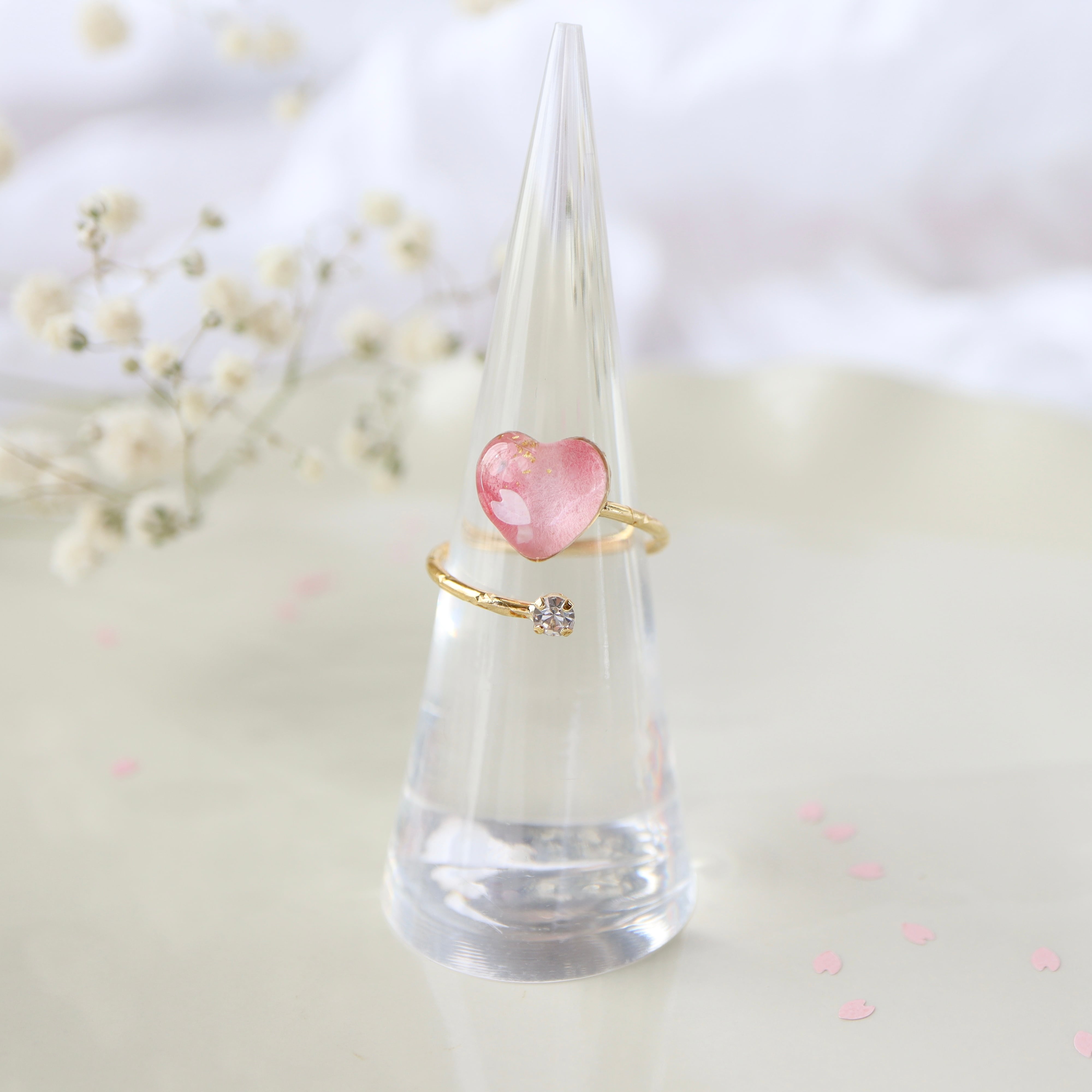 【ﾌﾘｰｻｲｽﾞﾘﾝｸﾞ】 1点もの＊和紙と水彩の彩り ~桜~