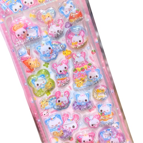 ぷくぷくしゃぼんシール　Happy March