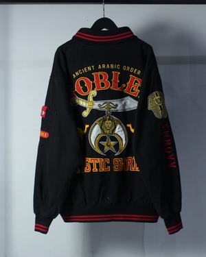 【Caka BLACK】“Freemason” “Shriner” Motif Design Vintage Loose Stadium Jacket