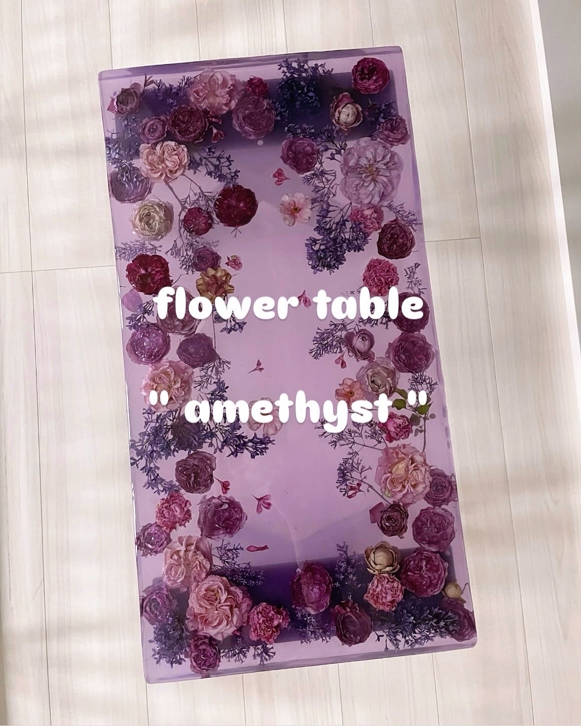 flower resin table ❉ レジン テーブル サイドテーブル フラワー