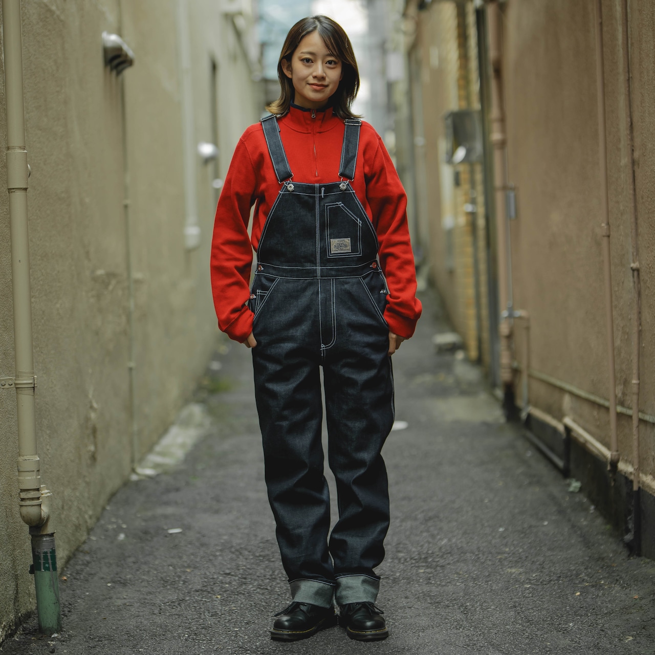 ウィメンズ デニムオーバーオール