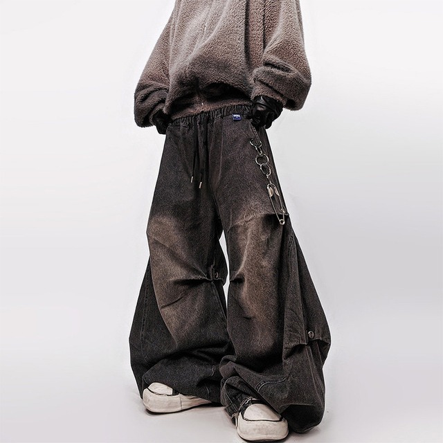 UUCSCCカジュアルオーバーサイズデニムパンツ