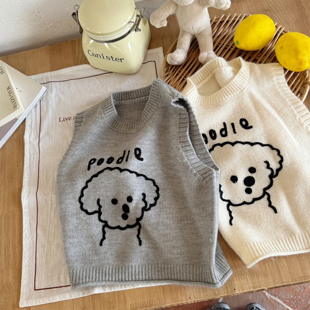 【BABY&KID】秋新作犬柄ベスト