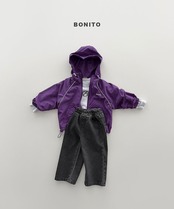 韓国子供服 / BONITO / 26Autumn / チェック柄パイピングウィンドブレーカー / 秋服 *アダルト *