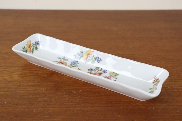 エインズレイ　コテージガーデン　トレイ　長皿　角皿　AYNSLEY　花柄　ヴィンテージ　食器　イギリス　に183
