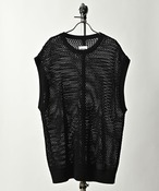 ADAM PATEK mesh knit vest (BLK) AP2311016