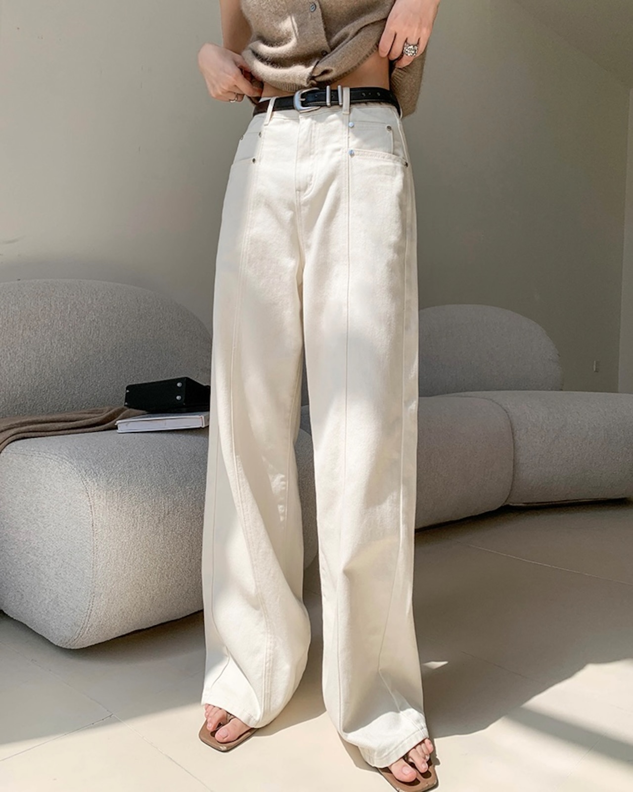 Wide flare denim T20013