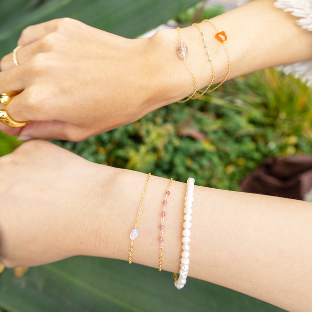 Pink tourmalin bracelet