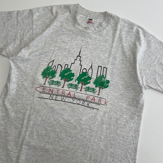 -VINTAGE- USA製 NEW YORK CENTRAL PARK T-SHIRTS -ASH- [XL]