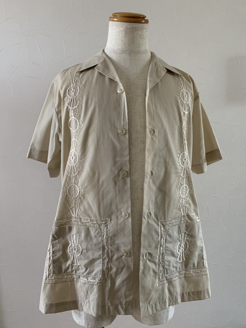 1970's Embroidery Short Sleeve Shirt Jacket