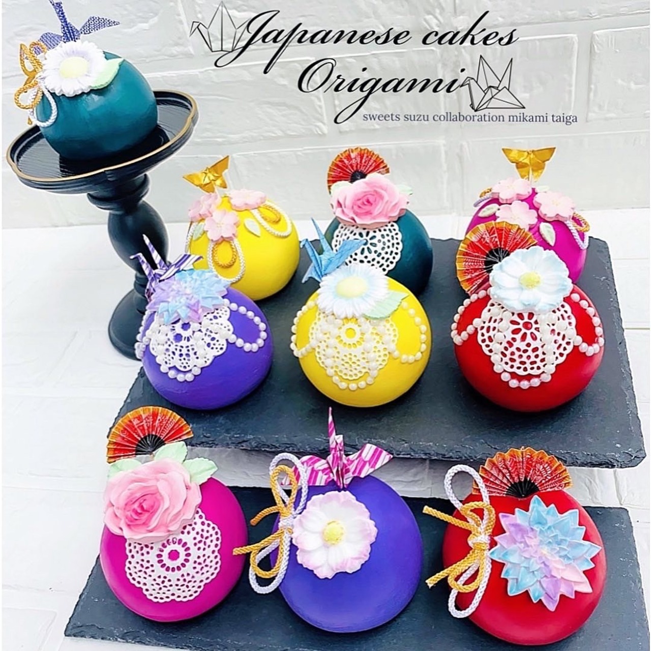 wagashi and origami cakes