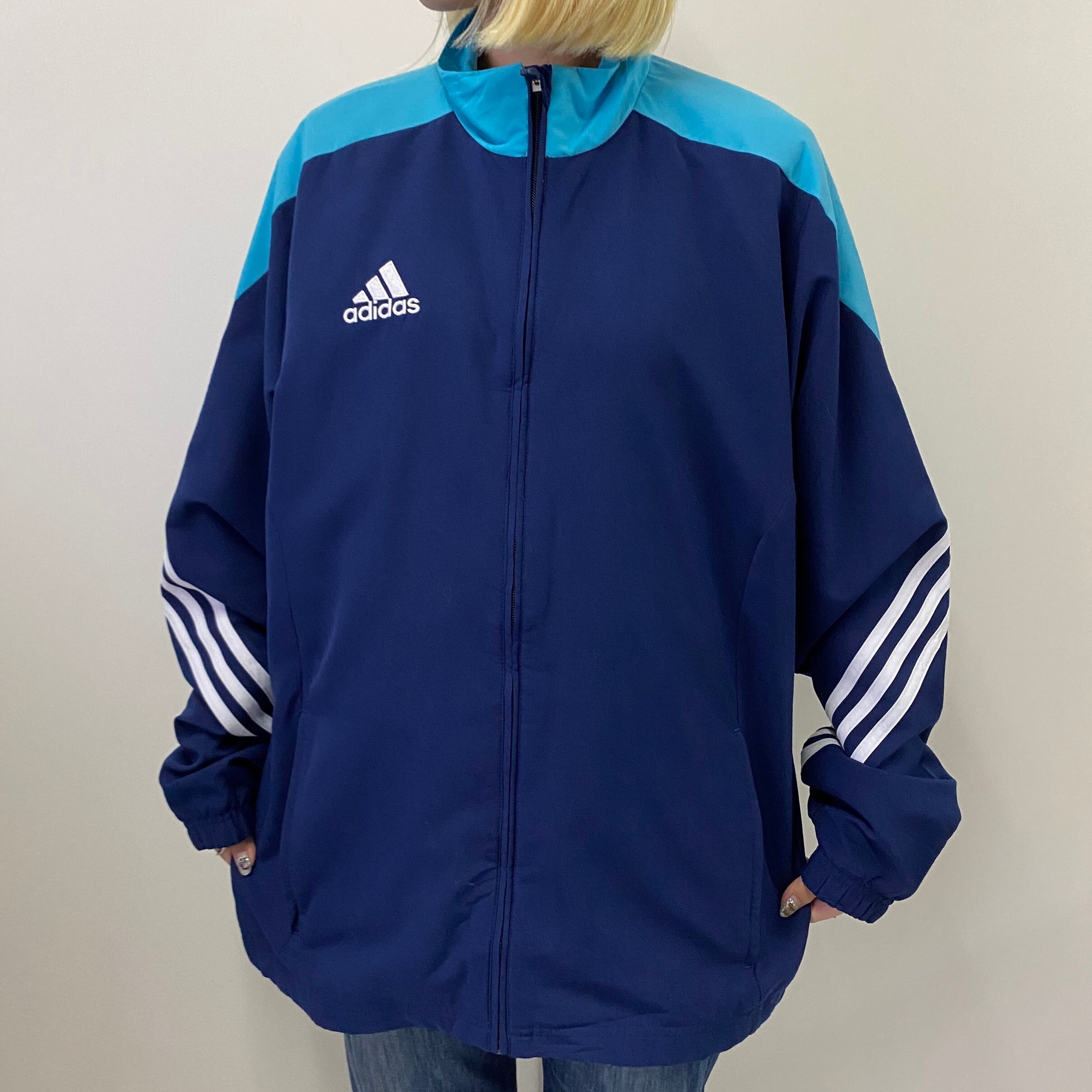 adidas トラックジャケット マルチカラー ブラウン ベージュ 2XL