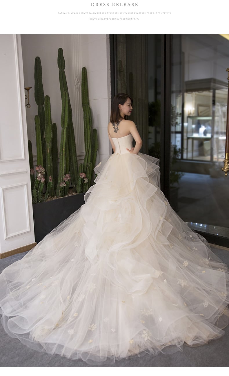 ☆ウエディングドレス☆ホワイトサテン*オーガンジー*Aライン*ドレス