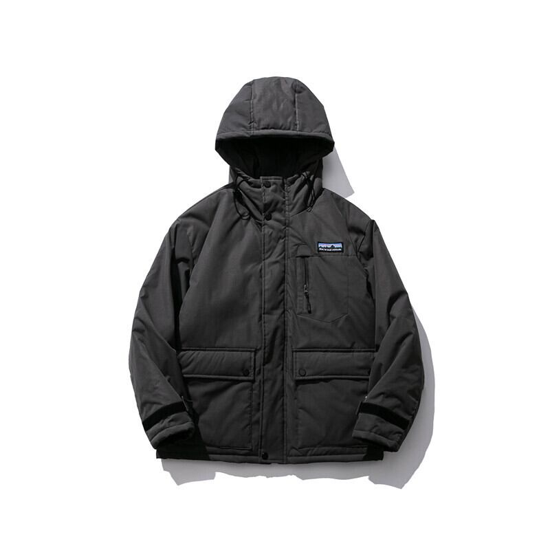【新作】【送料無料】 Yidao Vintage Winter Youth Loose Warm Collarless Black Hooded Thick Zipper Cotton-Alibaba ブラック コットン ウィンター 冬物 ビンテージ hip6-161138416737468