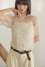 DU250519 shirring sheer tops【残り2点】