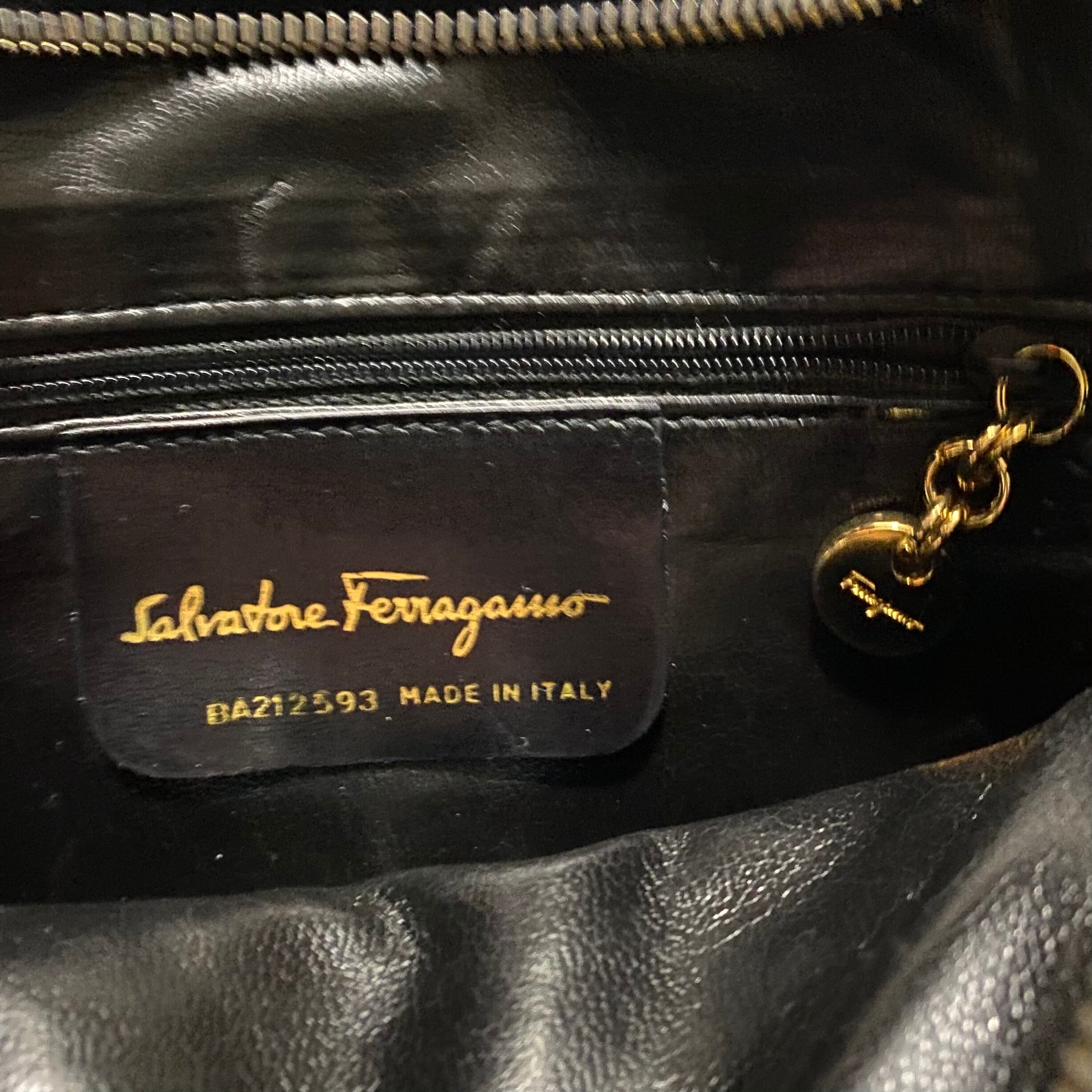 SALVATORE FERRAGAMO suede shoulder bag “gancini” | NOIR ONLINE