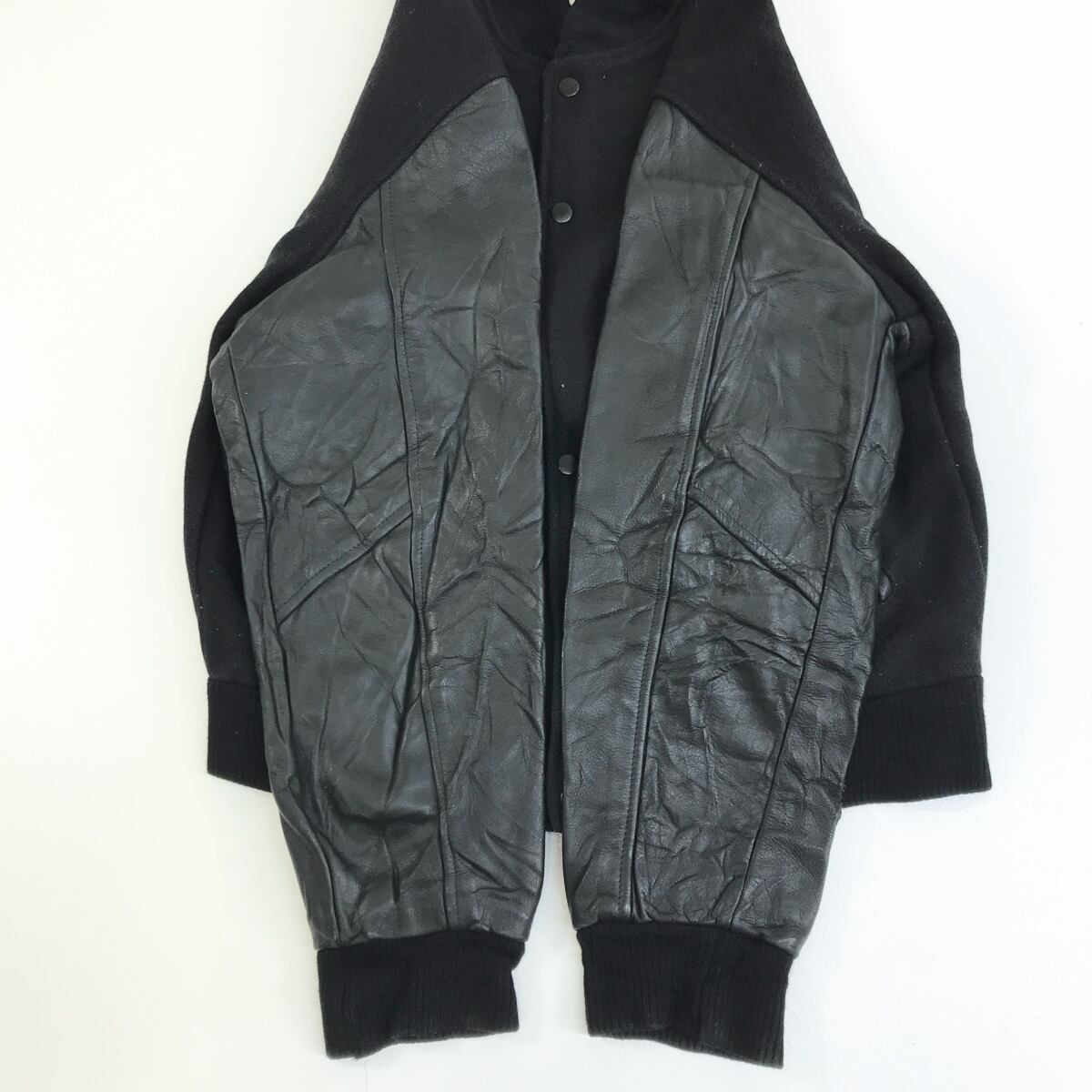 MacMurray 90s USA製 ビンテージ スタジャン ジャケットMA-1 MAC MURRAY 90年代 USA製 袖革スタジャン ベースボール ジャケット