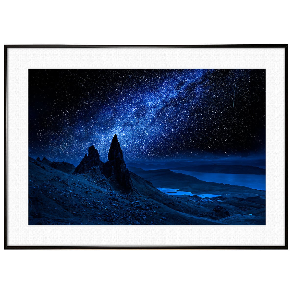 星空写真 スコットランド オールド・マン・オブ・ストーアー インテリア アートフォトポスター額装 AS4713