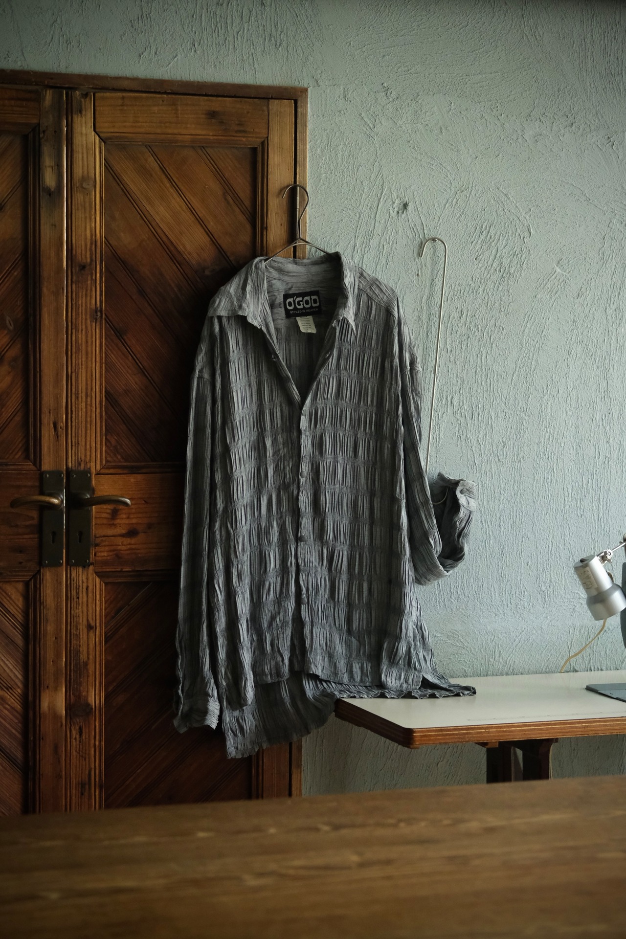 Utah／"O'GOD" rayon shirring shirt