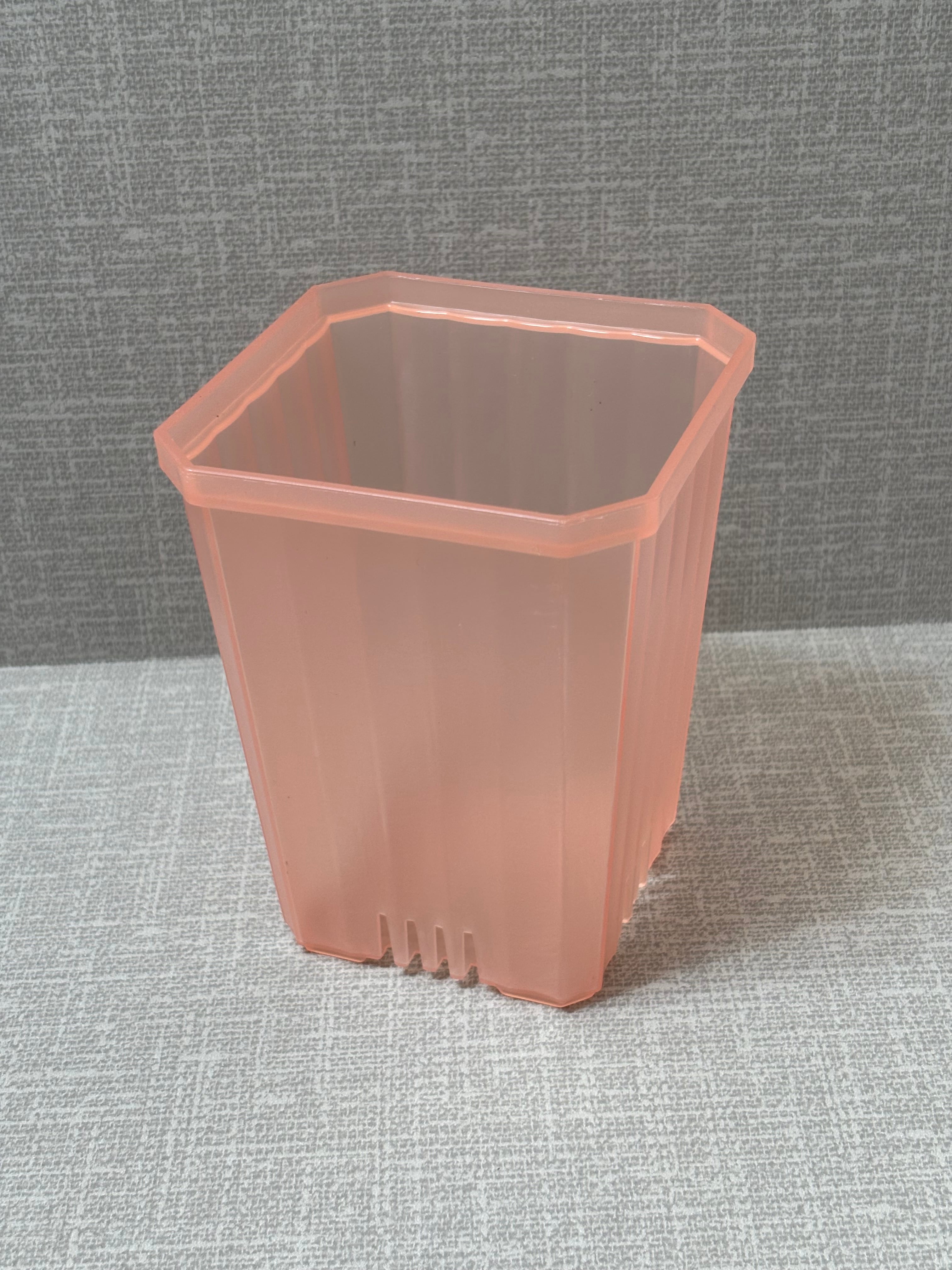 【J3】10㎝深ルータルスリット鉢 ピンク (6個セット)