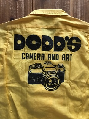 70-80's Hilton "DODD'S CAMERA AND ART" バックプリント ボーリングシャツ 青タグ