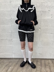 WILD THINGS Sailor collar hoodie