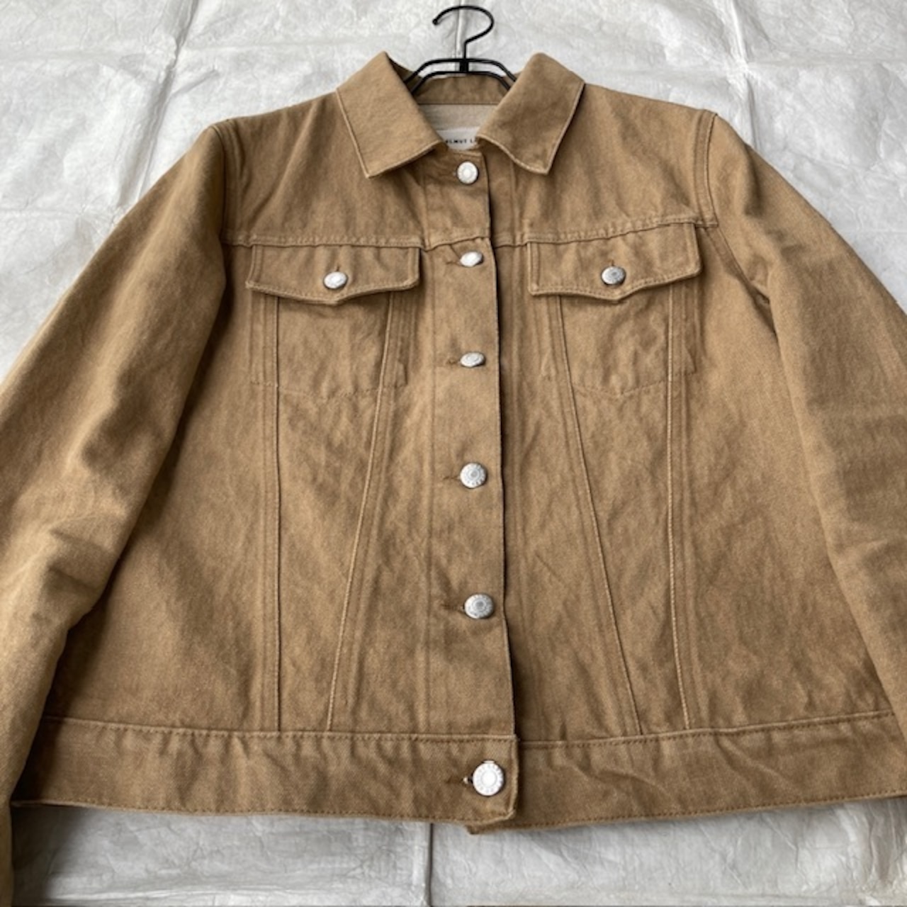 Helmut Lang ヘルムートラング 本人期 デニムジャケット トラッカー プラダ期 イタリア製 ベージュ ヴィンテージ古着 42 画像2