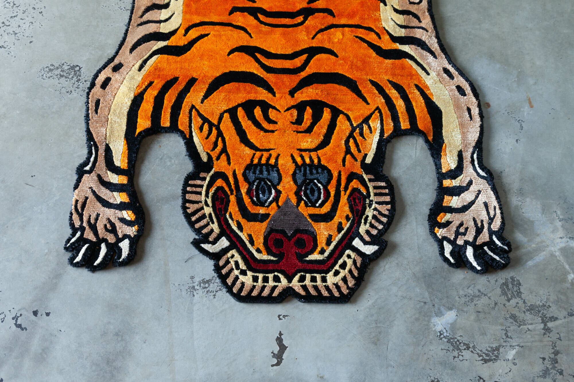 Tibetan Tiger Rug 《Mサイズ•シルク003》チベタンタイガーラグ