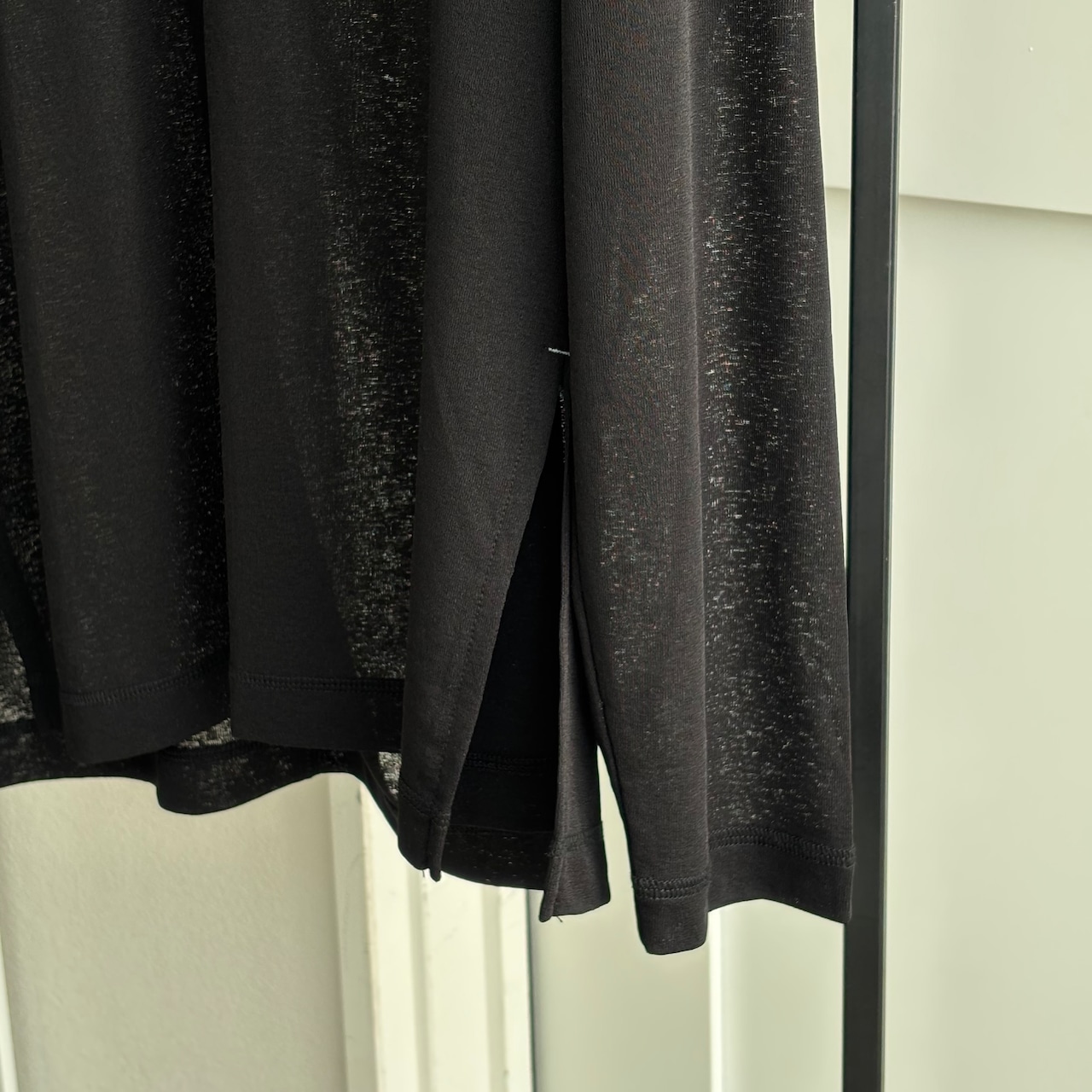 シアーリラクシークルーネックCS/ブラック