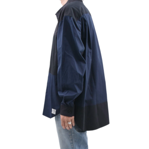 【RE;CODE】Asymmetric Patchwork Shirt