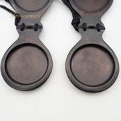 フラメンコ パリージョ カスタネット ブラック系 CASTANUELAS DEL SUR 楽器 小物 ペア 両手 模様 袋 ケース セット 黒 茶 レッスン 練習 ステージ イベント 艶 光沢 パフォーマンス ブラウン系