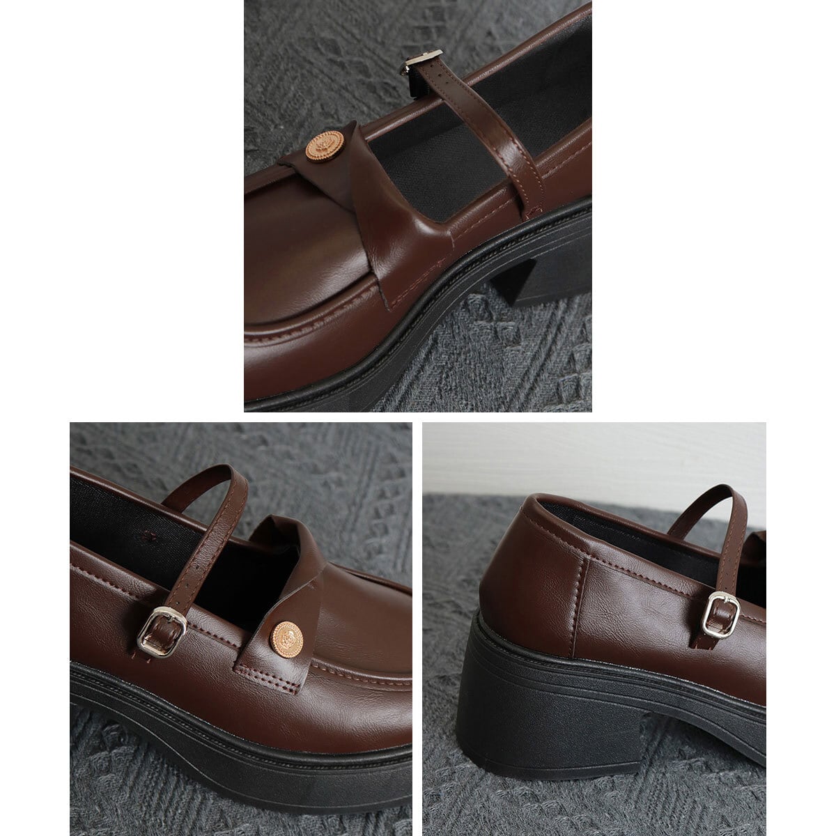 学院風 厚底 ローファー レディース 韓国 通勤 通学 学生 大人 きれいめ PUレザー シンプル ガーリー シューズ コスプレ メイド チャンキーヒール 大人可愛い 大人女子