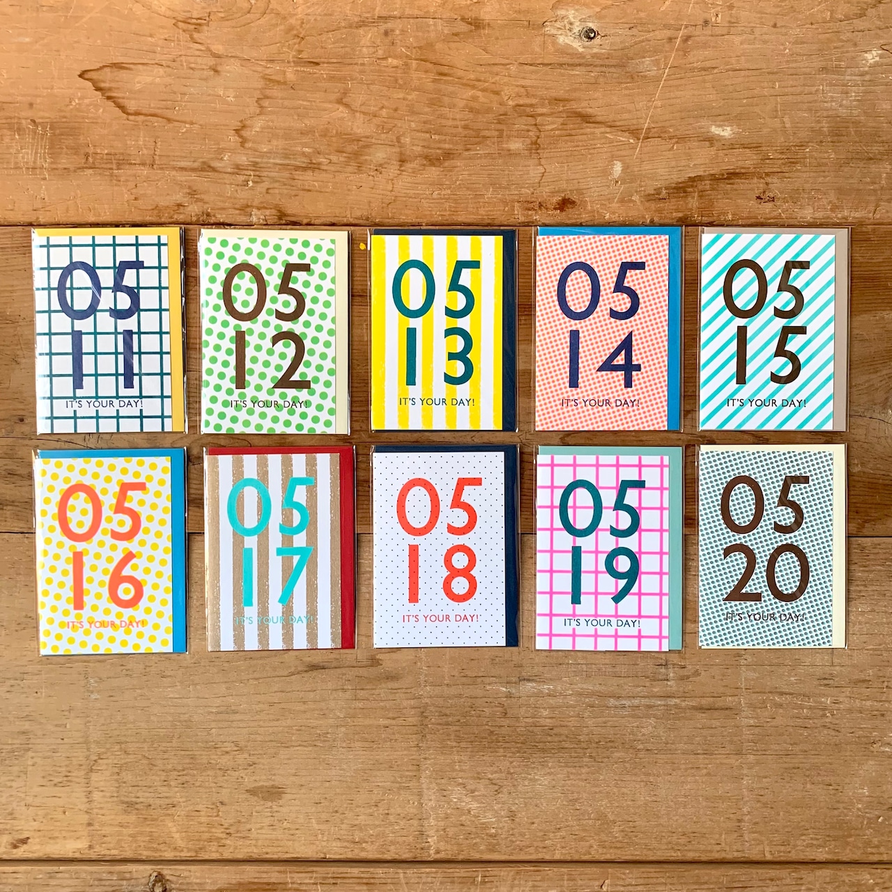 ギフトカード | Letterpress Letters, （レタープレスレターズ）368 Find Your Day - May 5月