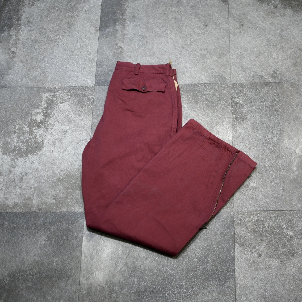 Italian army combat pants type burgundy