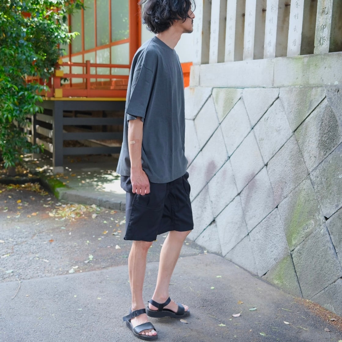SASSAFRAS(ササフラス) / Overgrown Fatigue Pants 1/2 Woolino -Black