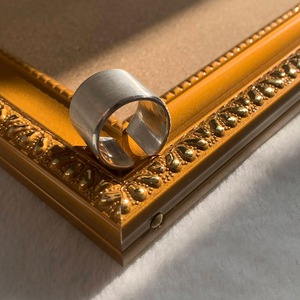 シルバーカットエッジマットワイドリング