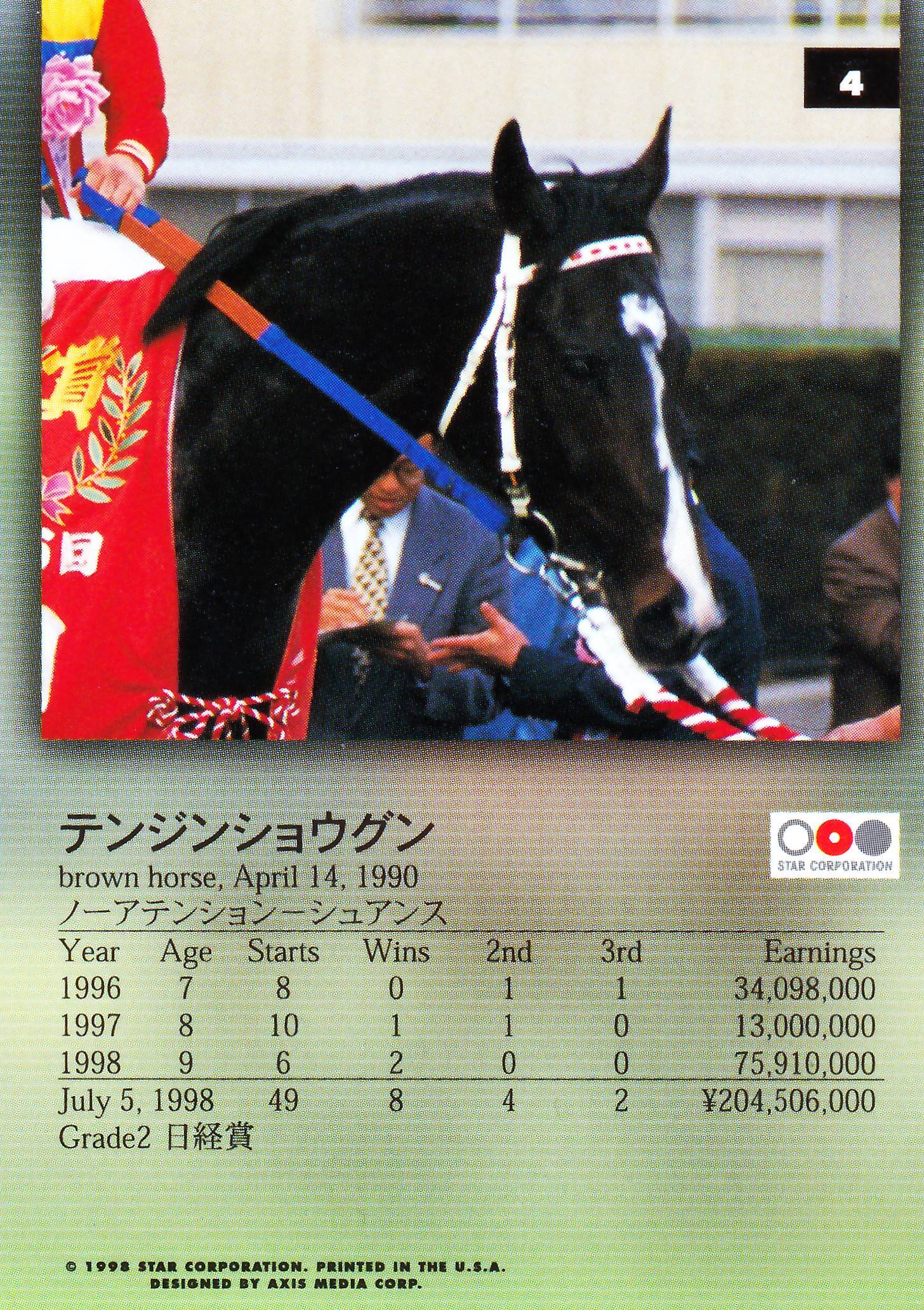 テンジンショウグン(金文字)「The Classic 1998 Road To The Winner