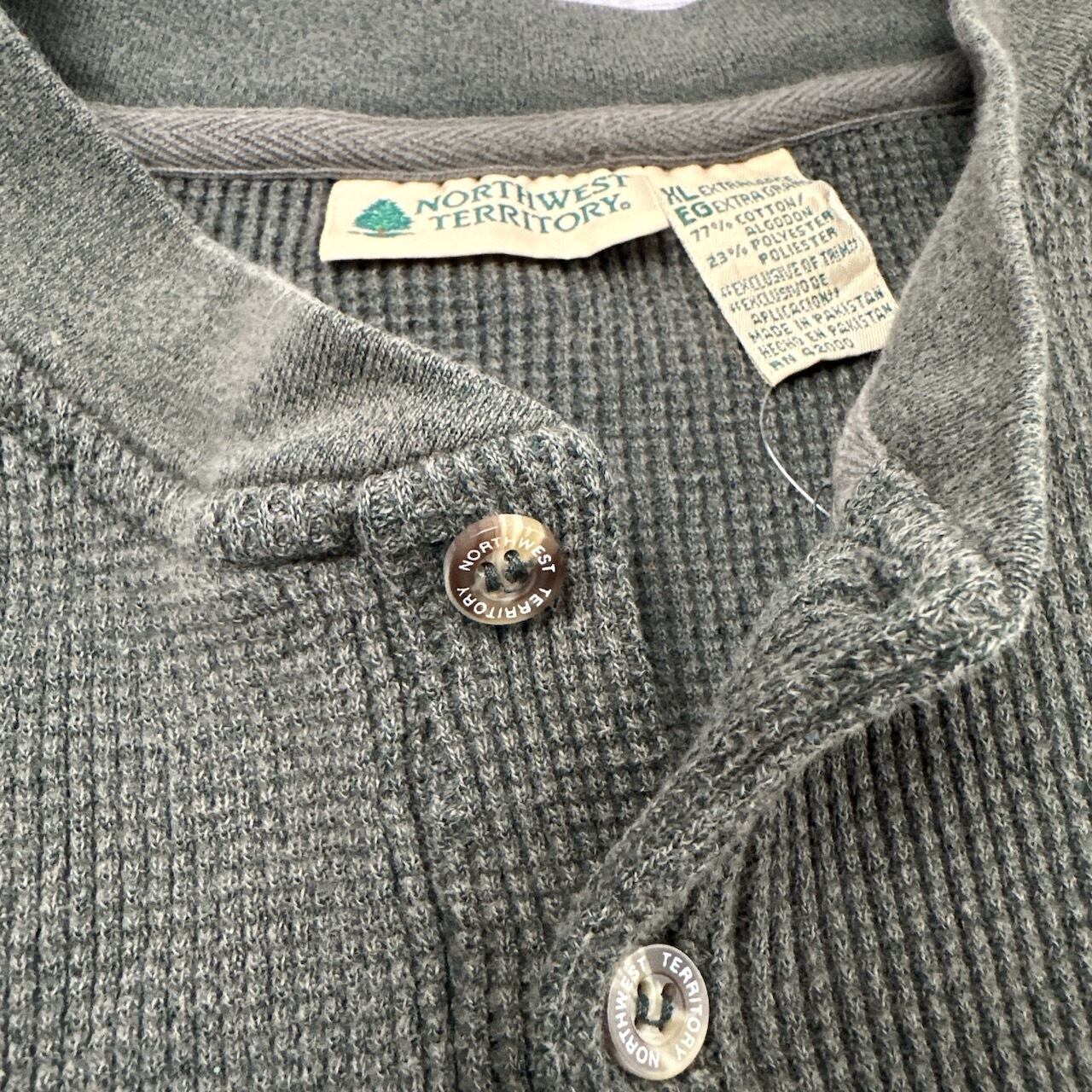 90s northwest territory サーマル ヘンリーネック ワッフル地 カーキ