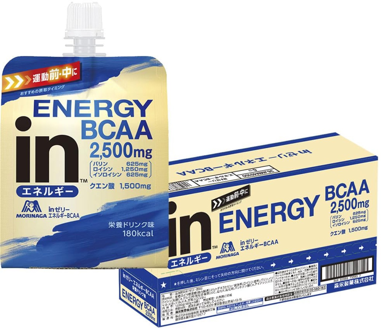 inゼリー エネルギーBCAA (180g×6個) 10秒チャージ 栄養ドリンク味 クエン酸配合 BCAA 森永製菓