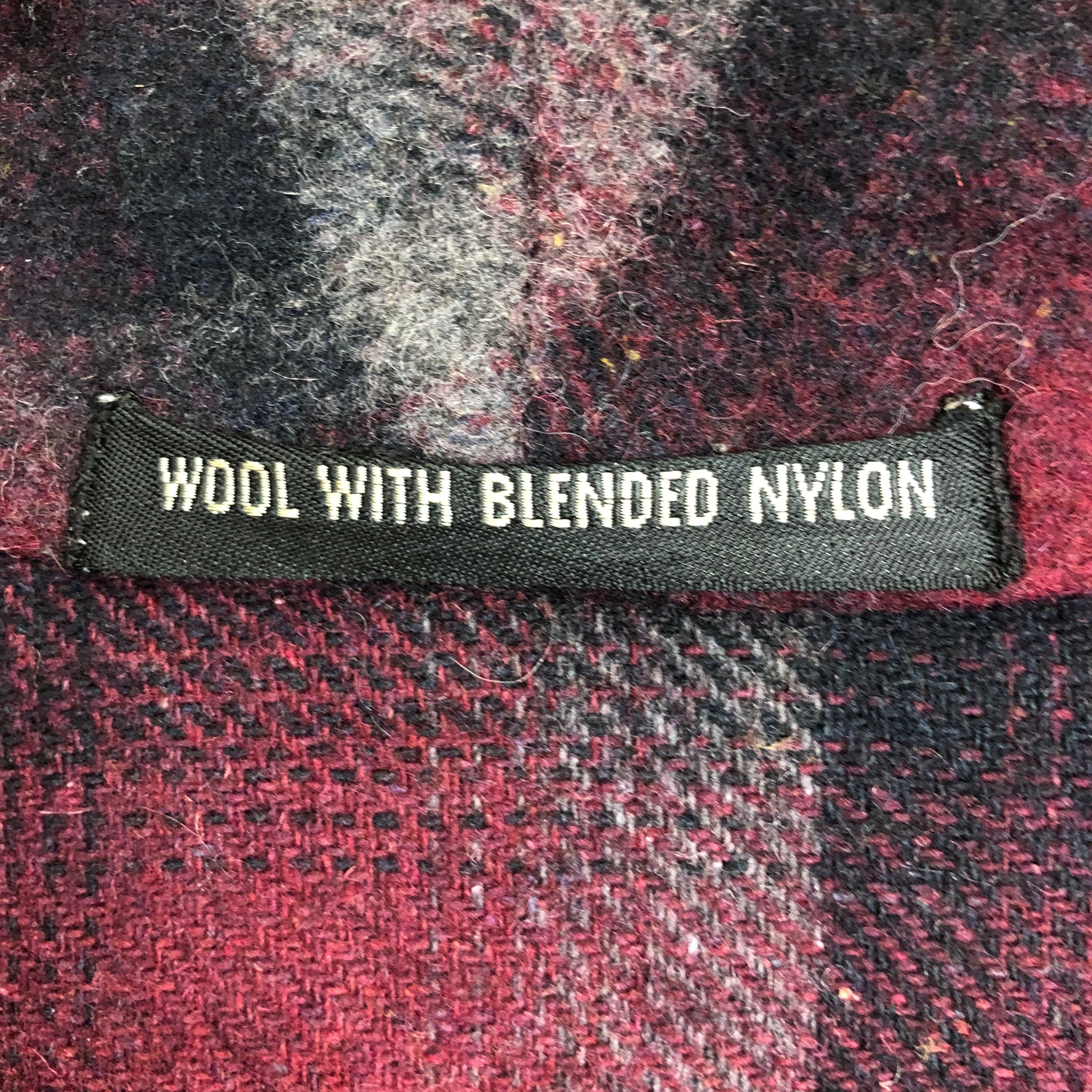 ☆40s~50s オンブレチェック柄 ウール ガウン サイズ メンズ L位 40