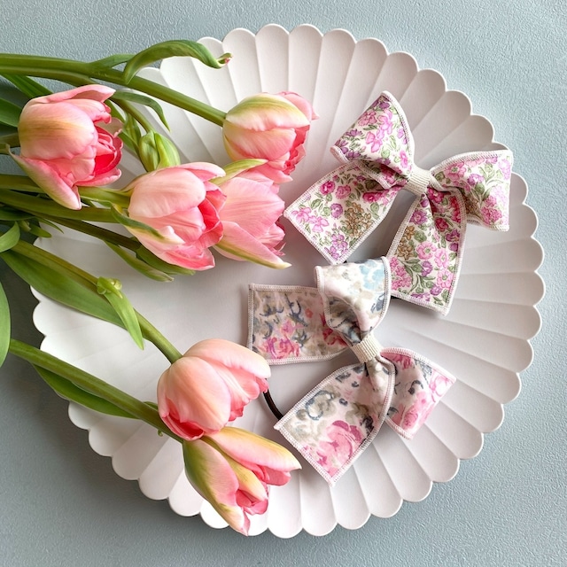 リバティ ふんわりリボンのヘアゴム