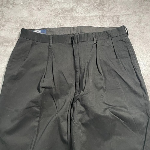 90s Polo by Ralph Lauren 38/32 ブラックチノパンツ 詳細写真4