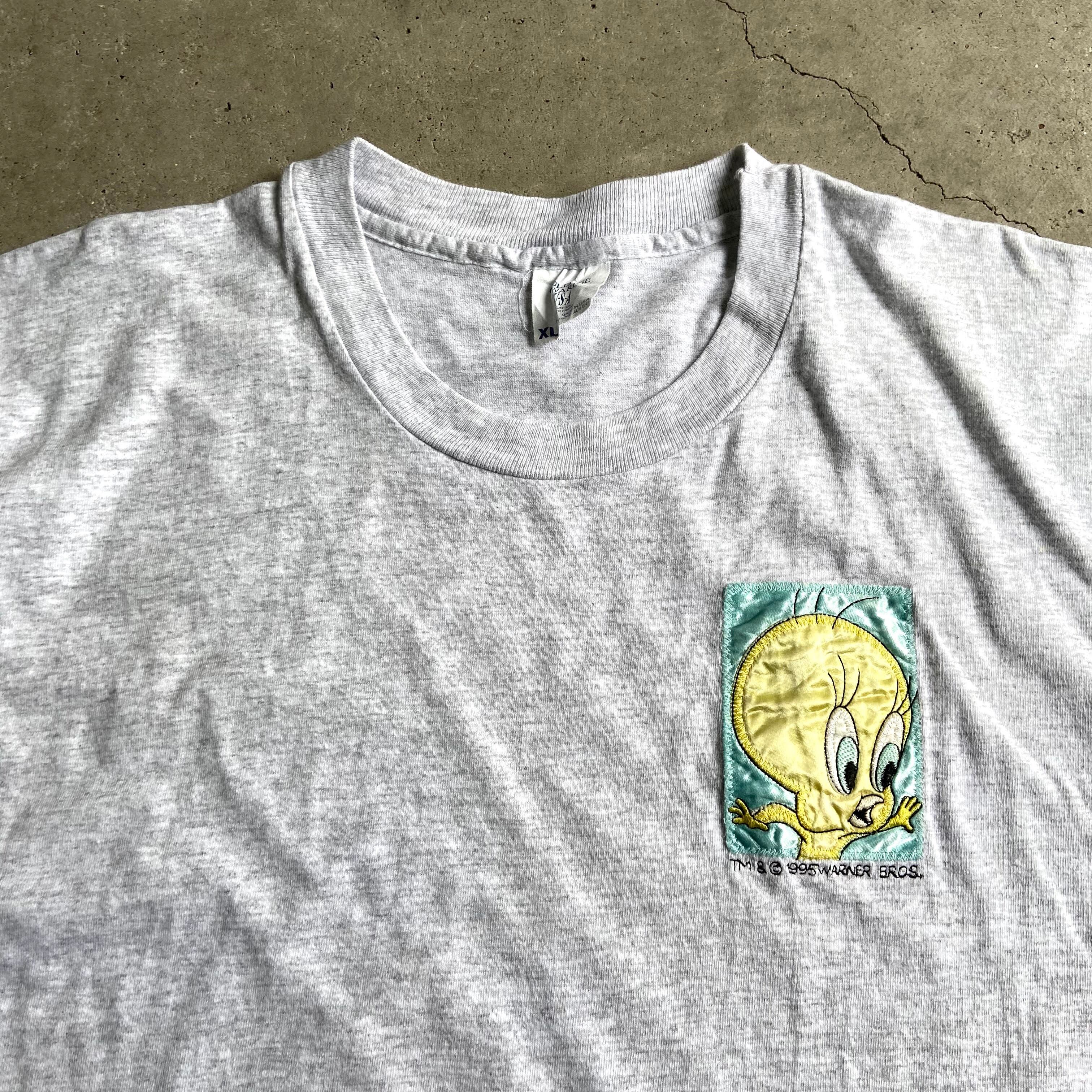 90s USAシングルステッチ　ヴィンテージTシャツ　グレー　キャラT XL