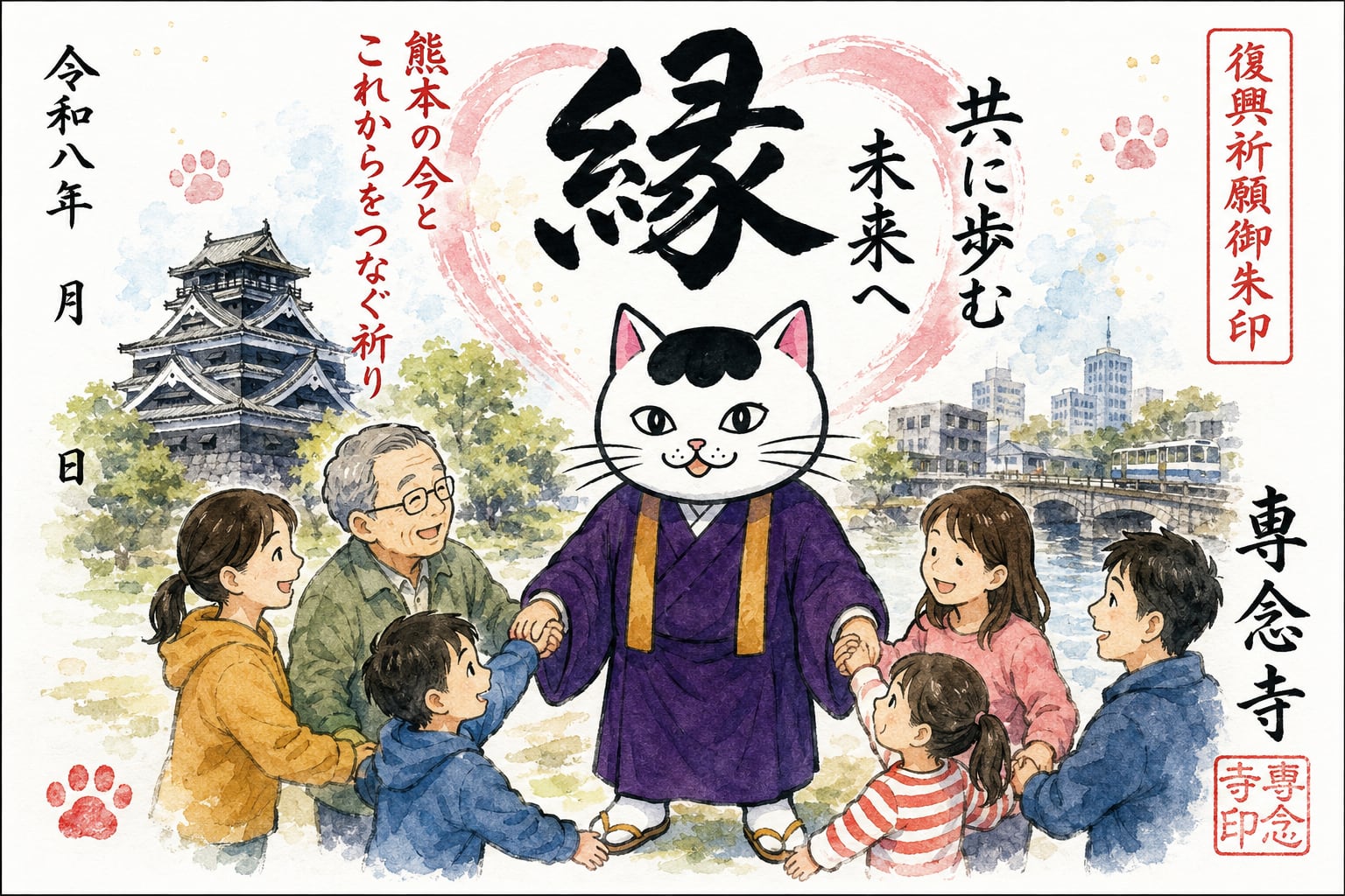 熊本復興御朱印 a5 | 大阪 専念寺｜御朱印・人形供養