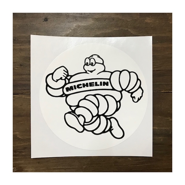 Michelin / Michelin Bibendum Cartoon Running Circular Stickers. #178