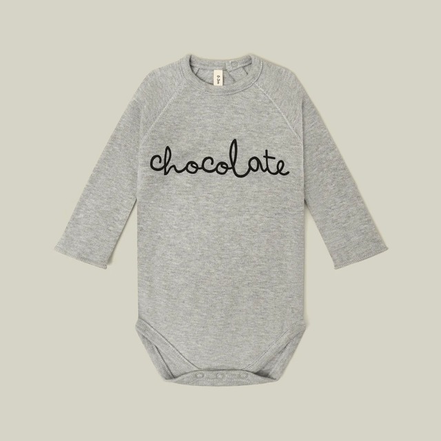 送料無料【organic zoo】Grey Melange CHOCOLATE Bodysuit