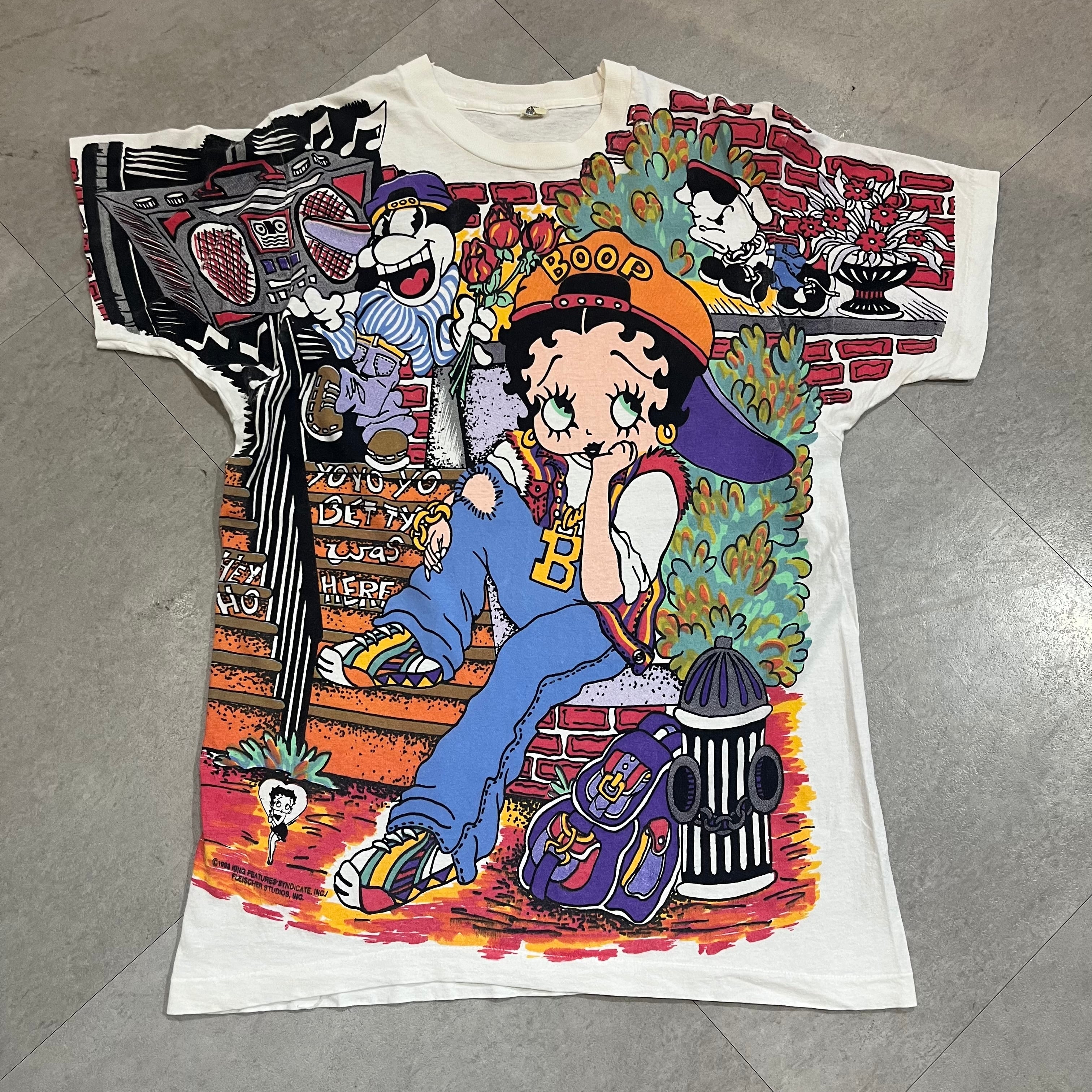 90s Betty Boop ベティブープ USA製 ロングTシャツ-