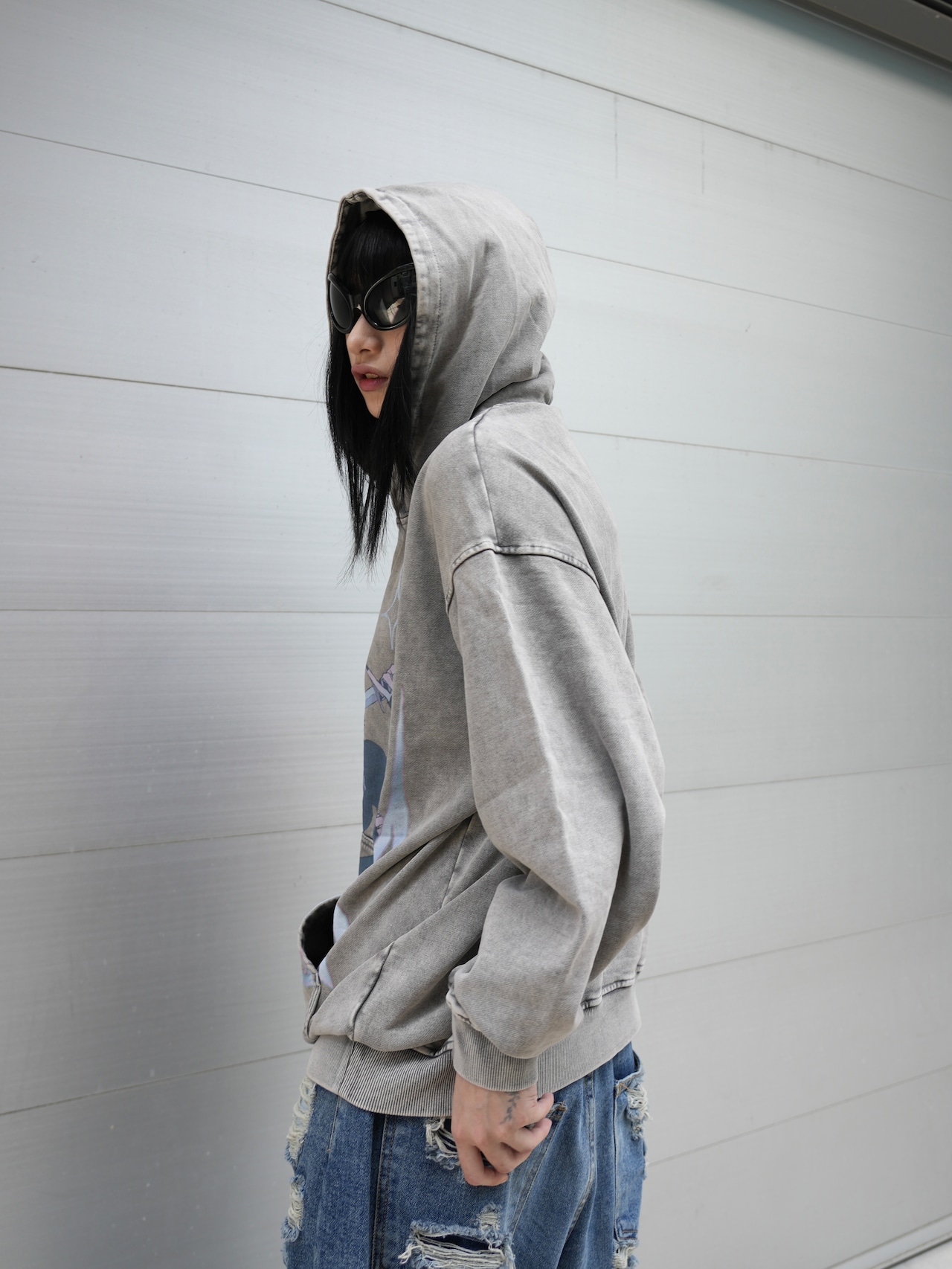 【LOVE KILLER 】Killer cat Graffiti Logo hoodie