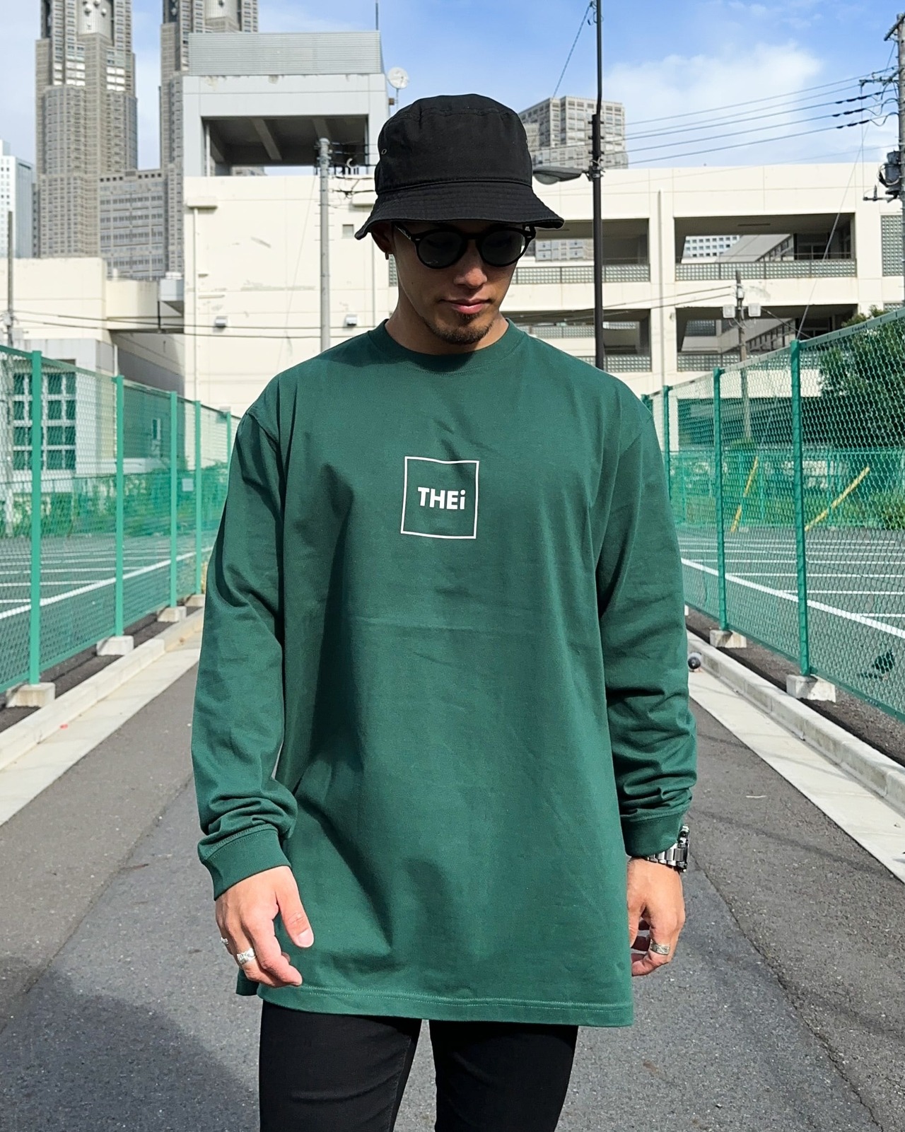 FRAME LONG T-SHIRT - IVY GREEN
