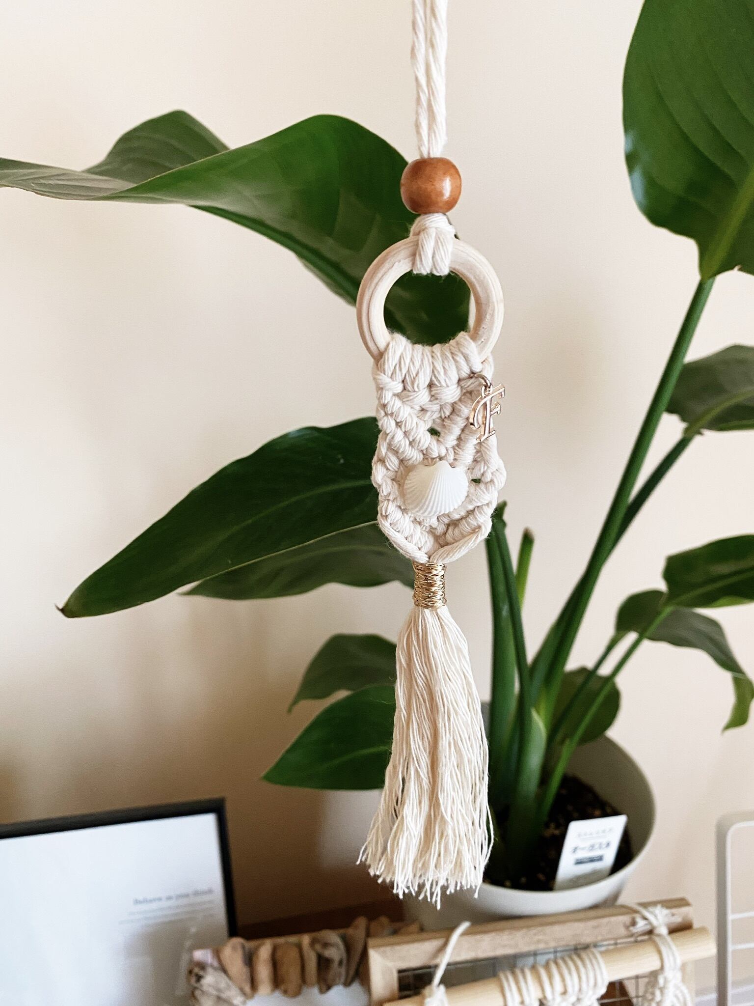 【shell & macramé key holder】 kotimaroom